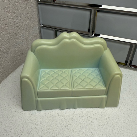 Vintage Playskool Victorian Dollhouse Loveseat Couch Sofa - Picture 2 of 10